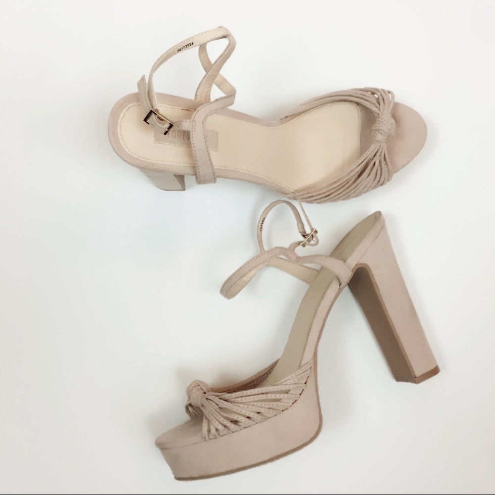Forever 21 Faux Suede Block heels